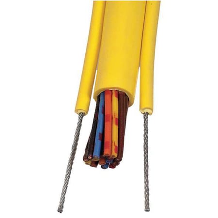Kh Industries Portable Cord, SOOW, 16 AWG, 24 C, Yellow, PVC, Stranded, 600V, Indoor/Outdoor, 25 ft CPCS-16/24-25FT