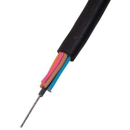 Kh Industries Portable Cord, SOOW, 16 AWG, 5 C, Black, PVC, Stranded, 600V, Indoor/Outdoor, 25 ft CPCR-16/5-25FT