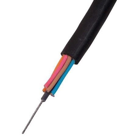 Kh Industries Portable Cord, SOOW, 16 AWG, 7 C, Black, PVC, Stranded, 600V, Indoor/Outdoor, 25 ft CPCR-16/7-25FT