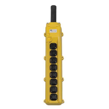 Kh Industries Pendant Station, 8, Push Button, NO, Yellow CPH08-C3C-000A