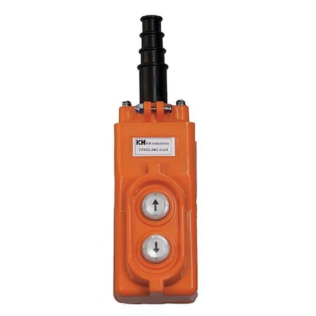 Kh Industries Pendant Station, 2, Push Button, NO, Orange CPA02-A4C-000A
