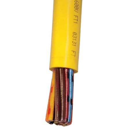 Kh Industries Portable Cord, SOOW, 16 AWG, 16 C, Yellow, PVC, Stranded, 600V, Indoor/Outdoor, 25 ft CPCB-16/16-25FT