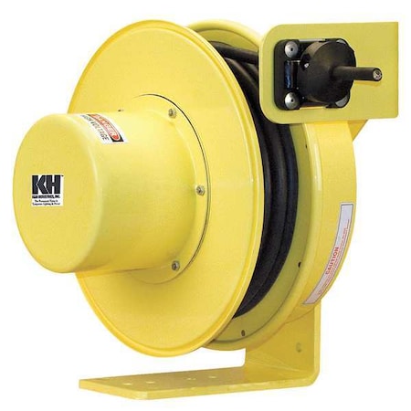 K & H Industries Cord Reel, Flying Lead, 14 AWG, Yellow Reel Color, 50 ft Length RTFM4L-WW-B14K