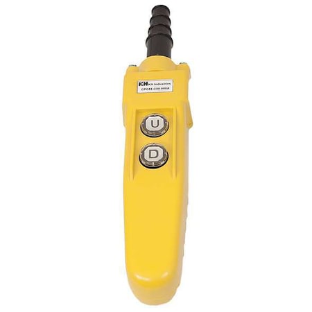 Kh Industries Pendant Station, 2, Push Button, NO, Yellow CPC02-C00-000A