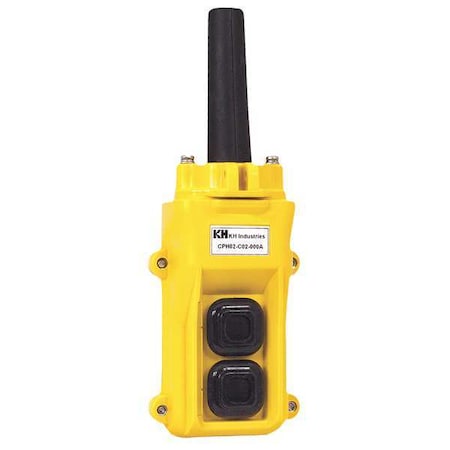 Kh Industries Pendant Station, 2, Push Button, NO, Yellow CPH02-C02-000A