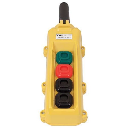 Kh Industries Pendant Station, 4, Push Button, NO, NC CPH04-B1D-000A