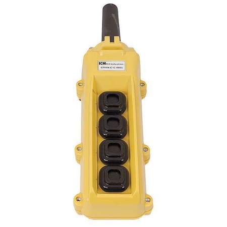 Kh Industries Pendant Station, Push Button, NO, Yellow CPH04-D1D-000A