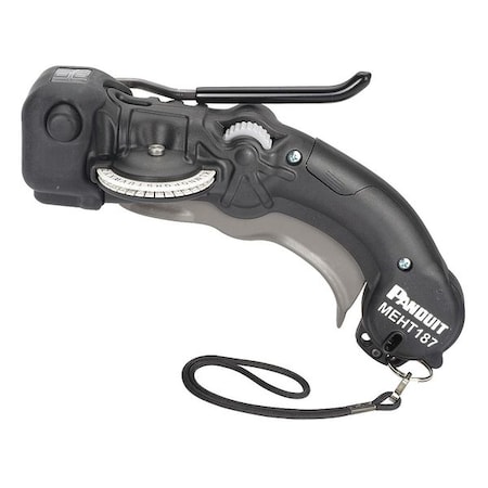 Panduit Embossing Label Maker, 0-9/A-Z, Black/Gray MEHT187