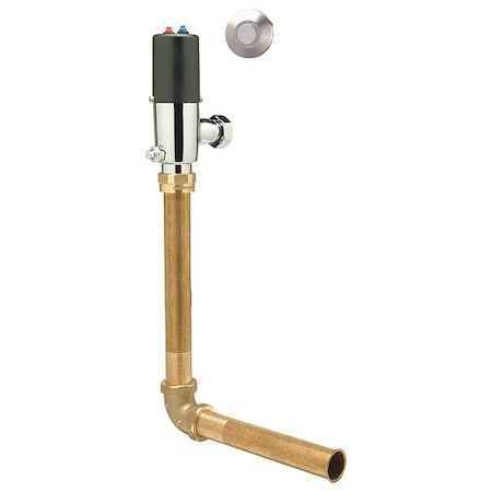 Zurn Toilet Automatic Flush Valve, 1.6 gpf gpf, Polished Chrome, 1 in, 1 1/2 in Spud Coupling ZP6800-WS1-NES-LL