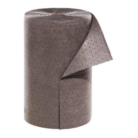 Pig Sorbent Roll, 33 gal, 24 in x 200 ft, Universal, Gray, Polypropylene MAT185