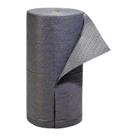 Pig Sorbent Roll, 36 gal, 32 in x 150 ft, Universal, Gray, Polypropylene MAT175
