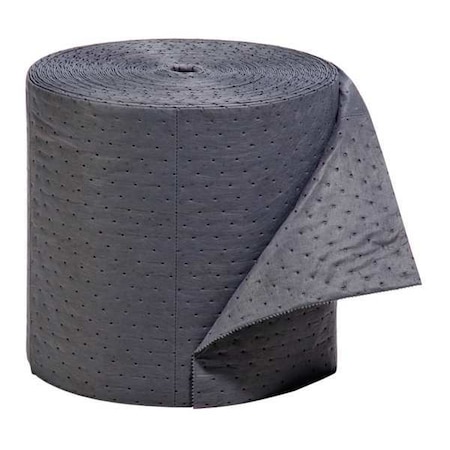 Pig Sorbent Roll, 18 gal, 16 in x 150 ft, Universal, Gray, Polypropylene MAT176