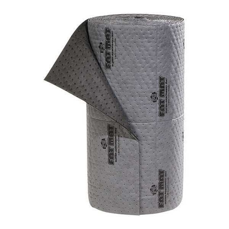 Pig Sorbent Roll, 40 gal, 32 in x 75 ft, Universal, Gray, Polypropylene MAT2102