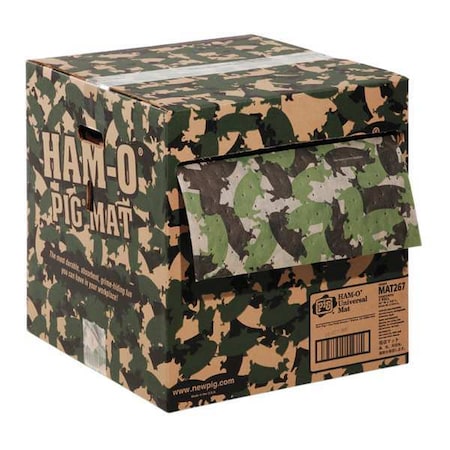 Pig Sorbent Roll, 23 gal, 16 in x 150 ft, Universal, Green, Polypropylene MAT267