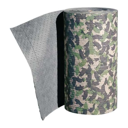 Pig Sorbent Roll, 47 gal, 32 in x 150 ft, Universal, Green, Polypropylene MAT269