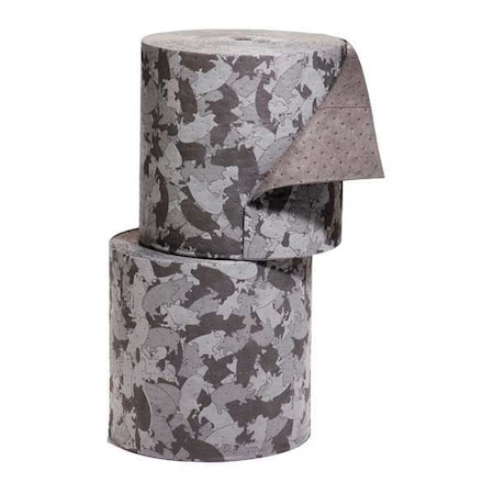 Pig Sorbent Roll, 47 gal, 16 in x 300 ft, Universal, Gray, 2 PK MAT190