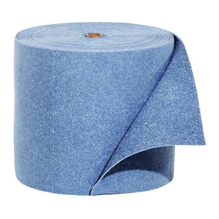 Pig Sorbents, 20 gal, 15 in x 150 ft, Universal, Blue