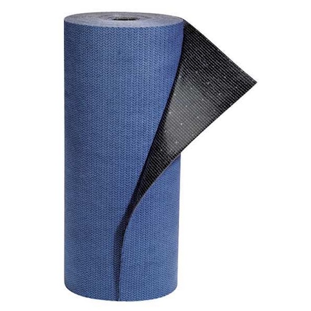 Pig Sorbent Pad, 2 gal, 16 in x 50 ft, Universal, Blue, Polyester, Polypropylene MAT1650