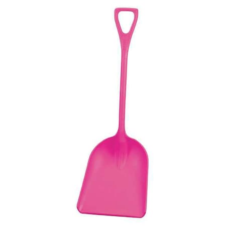 Remco Hygienic Square Point Shovel, Polypropylene Blade, 28 in L, Pink Polypropylene Handle 69821