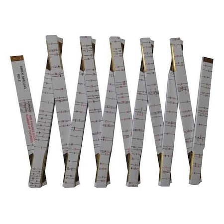 Westward Brick Mason Folding Rule, 72 in., Standard 30PC17