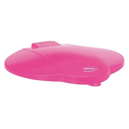Vikan Round Pail Lid, 12 1/4 in Dia, Pink, Polypropylene 56871