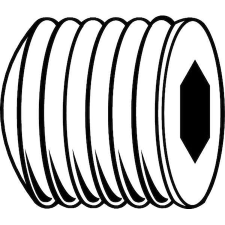 Zoro Select Socket Set Screw, Oval, 4-40x3/16, PK100 131004-PR