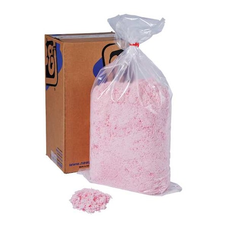 Pig Granular Sorbent, 6 1/2 gal Absorbed per Package, 5 lb Bag, Polypropylene, Not Scented, Pink HA8010