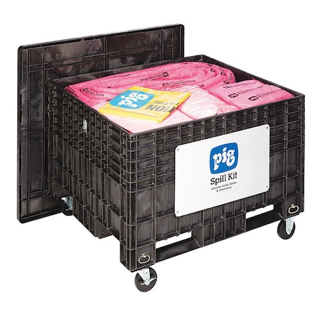Pig Spill Kit, 108 gal Volume Absorbed per Kit, Not Applicable Capacity, Chest, Black, 200 KIT304