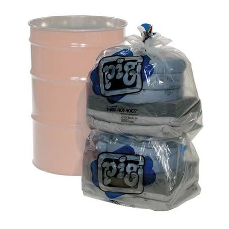 Pig Spill Kit, 29 gal Volume Absorbed per Kit, Bag, Blue/Gray, 99 KIT205