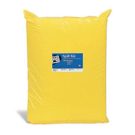 Pig Spill Kit Refill, 5 gal Volume Absorbed per Kit, Not Applicable Capacity, Box, Yellow, 17 KIT242