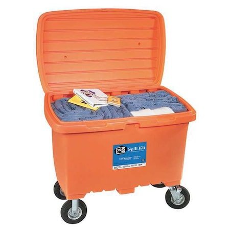 Pig Spill Kit, 76 gal Volume Absorbed per Kit, Not Applicable Capacity, Chest, Orange, 330 KIT280-OR