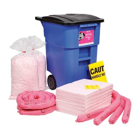 Pig Spill Kit, 34 gal Volume Absorbed per Kit, Not Applicable Capacity, Can, Blue, 91 KIT359