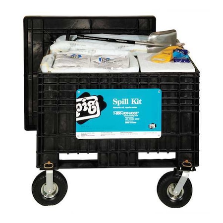 Pig Spill Kit, 119 gal Volume Absorbed per Kit, 261 13/16 gal Capacity, Chest, Black, 250 KIT418-01