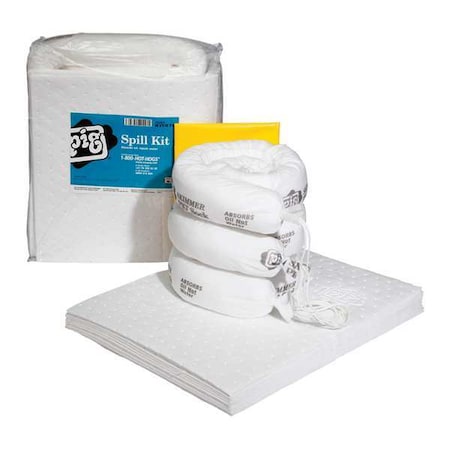 Pig Spill Kit, 6 gal Volume Absorbed per Kit, Bag, Clear, 17 KIT470