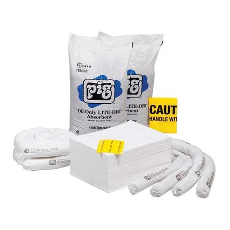 Pig Spill Kit Refill, 40 gal Volume Absorbed per Kit, Not Applicable Capacity, Box, White, 90 RFL459
