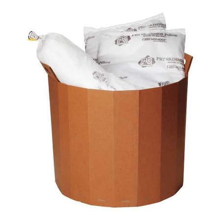 Pig Spill Kit Refill, 26 gal Volume Absorbed per Kit, Not Applicable Capacity, Box, White, 4 KITR451