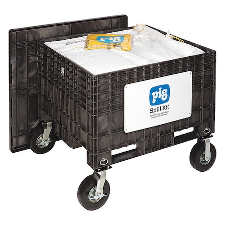 Pig Spill Kit, 127 gal Volume Absorbed per Kit, Chest, Black, 216 KIT404-02