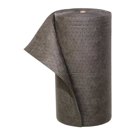Pig Sorbent Roll, 35 gal, 30 in x 150 ft, Bodily Fluids, Gray, Polypropylene HC103