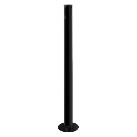 Tensabarrier Receiver Post, 36-1/2 In H, Black 889R-33-33-RCV