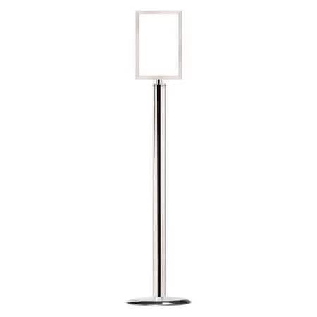 Zoro Select Sign Holde, 7In X11In Frame, Polish Chrome 1310U-1P-0711HD-V