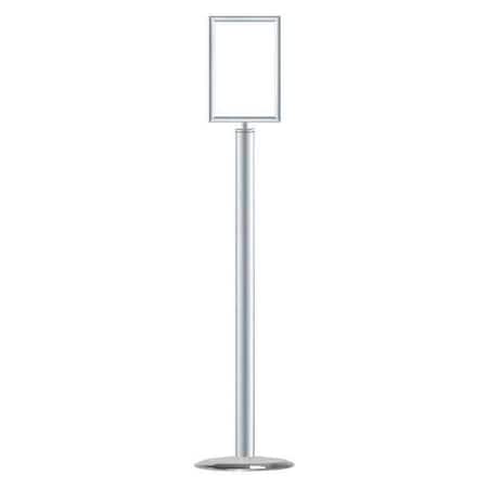 Zoro Select Sign Holder, 7In X11In Frame, Satin Chrome 1310U-1S-0711HD-V