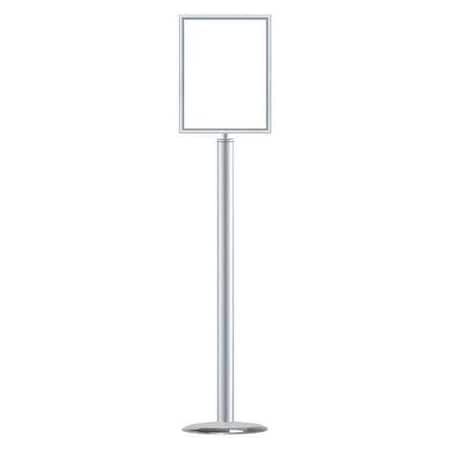 Zoro Select Sign Holder, 11In x 14In Frame, Chrome 1310U-1S-1114HD-V