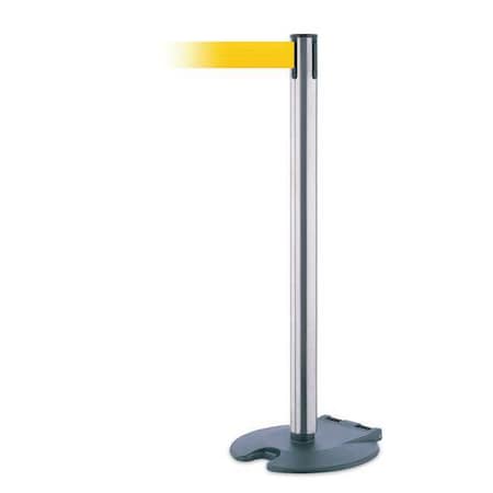 Tensabarrier Barrier Post with Belt, 13 ft Length, 38 in Post Height, No Legend, Black Wrinkle RB1-89-1S-MAX-NO-Y5X-C