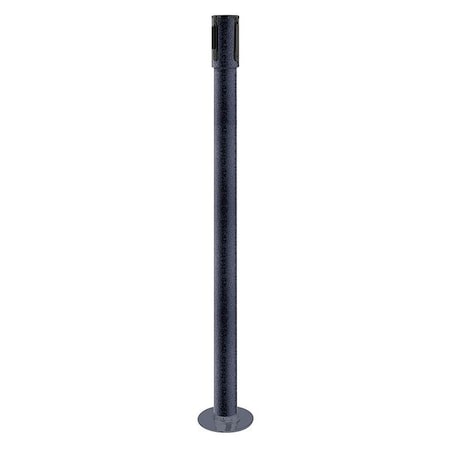 Tensabarrier Receiver Post, 40-1/2 In H, Black Wrinkle 890F-33-89-RCV