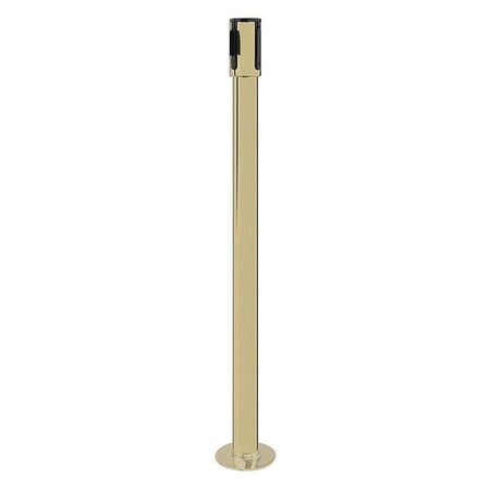 Tensabarrier Receiver Post, 40-1/2 In H, Satin Brass 890F-2S-2S-RCV