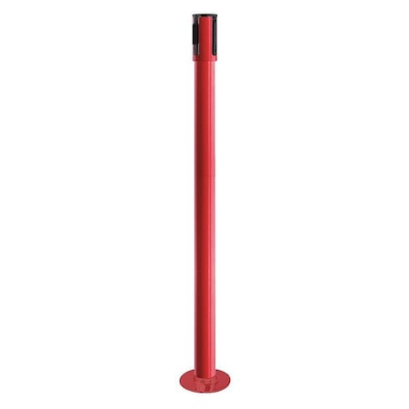 Tensabarrier Receiver Post, 40-1/2 In H, Red 890R-33-21-21-RCV