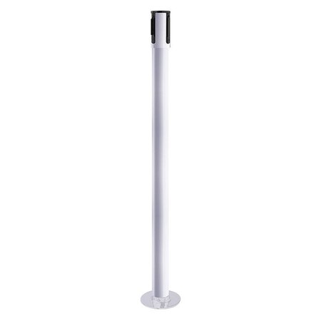 Tensabarrier Receiver Post, 40-1/2 In H, White 890R-33-32-32-RCV