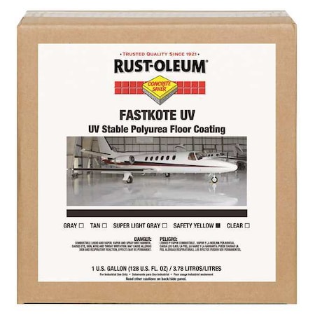 Rust-Oleum 1 gal Floor Coating, High Gloss Finish, Safety Yellow, Solvent Base 278270