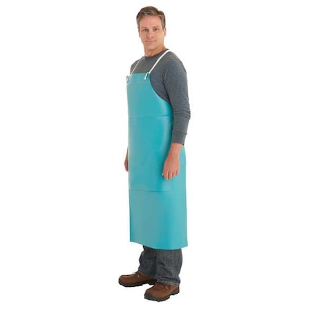 Ansell Bib Apron, Vinyl, Green, 44 in, Universal 56-102