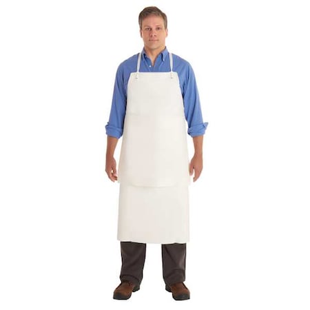 Ansell Apron, Vinyl, White, 44 in, Universal 56-103